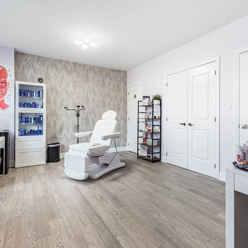 Bright, private treatment room at Beauty Maison Aesthetics medical aesthetics clinic in Maple, Vaughan