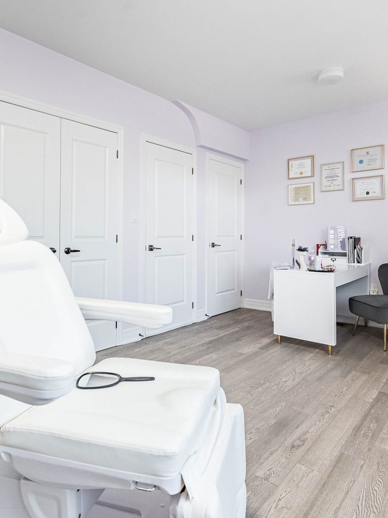 Private treatment room at Beauty Maison Aesthetics in Maple, Vaughan